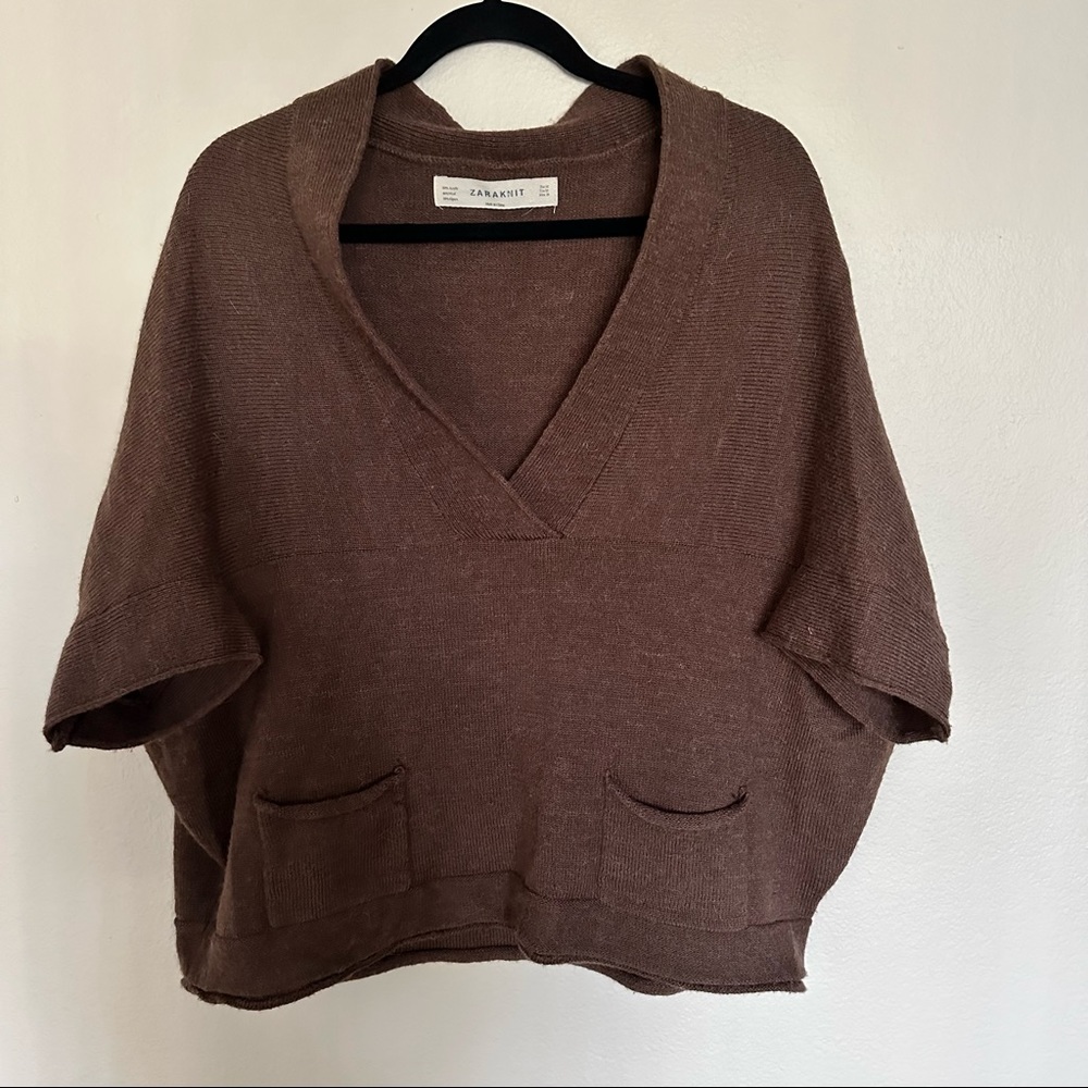 Zara Sweater Short Sleeve Vest Sz M